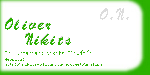 oliver nikits business card